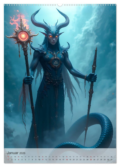 Slawische Mythologie - Götter, Helden und Monster (CALVENDO Premium Wandkalender 2026)