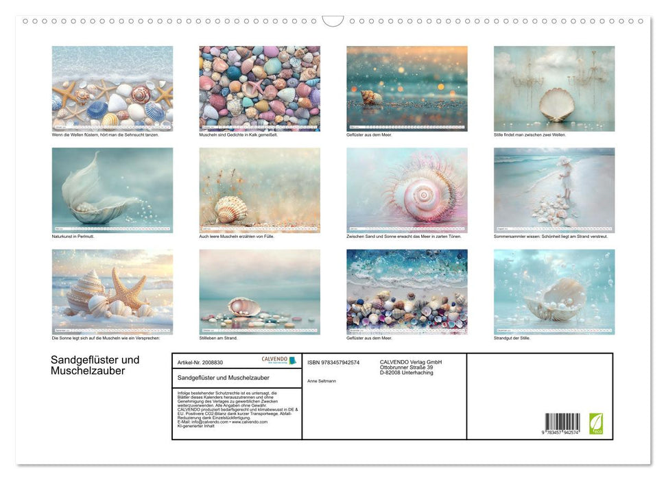 Sandgeflüster und Muschelzauber (CALVENDO Wandkalender 2026)