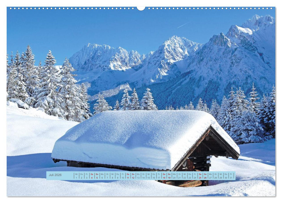 Mittenwald rundherum ein Wintertraum (CALVENDO Premium Wandkalender 2026)
