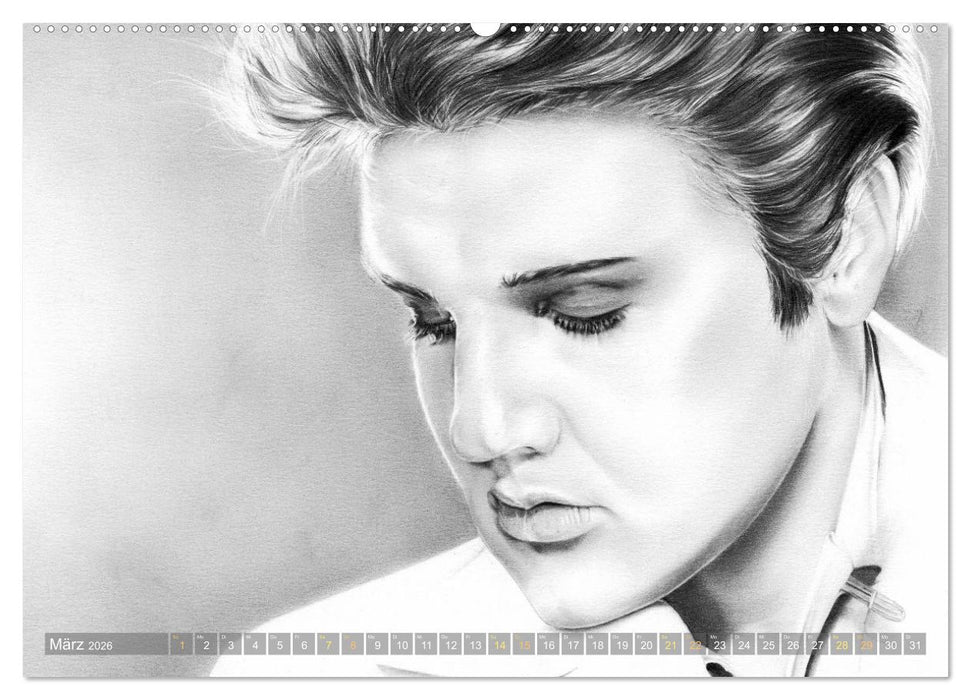 Hollywood Ikonen in Bleistift (CALVENDO Premium Wandkalender 2026)