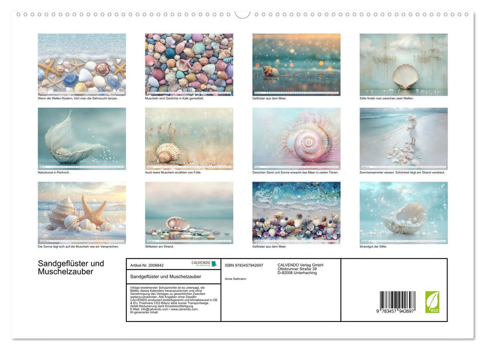 Sandgeflüster und Muschelzauber (CALVENDO Premium Wandkalender 2026)