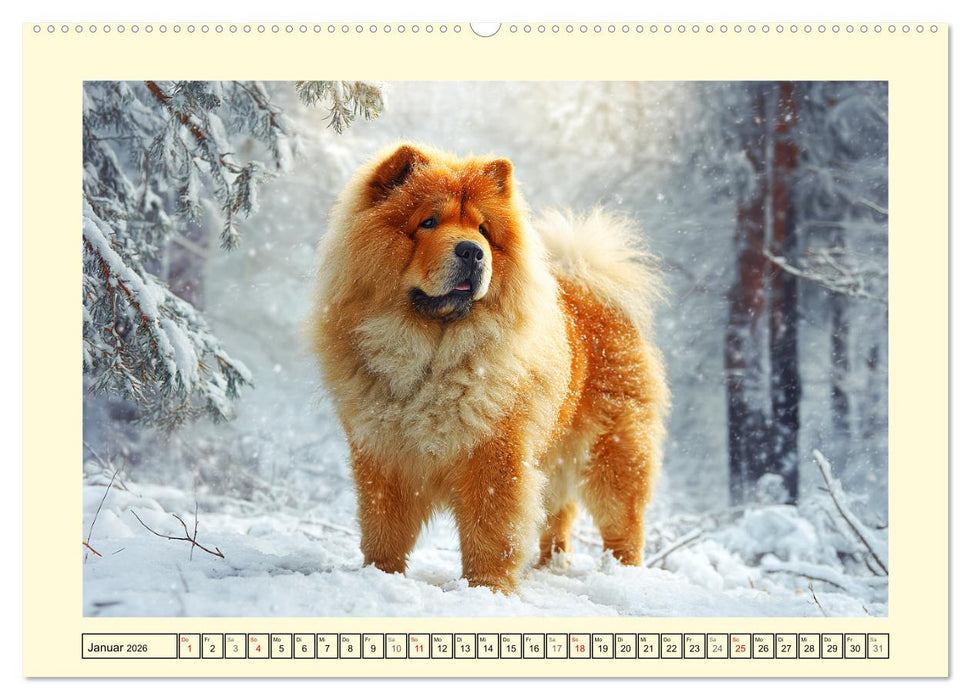 Chow Chow Momente. Fellpoesie aus dem Reich der Mitte (CALVENDO Premium Wandkalender 2026)