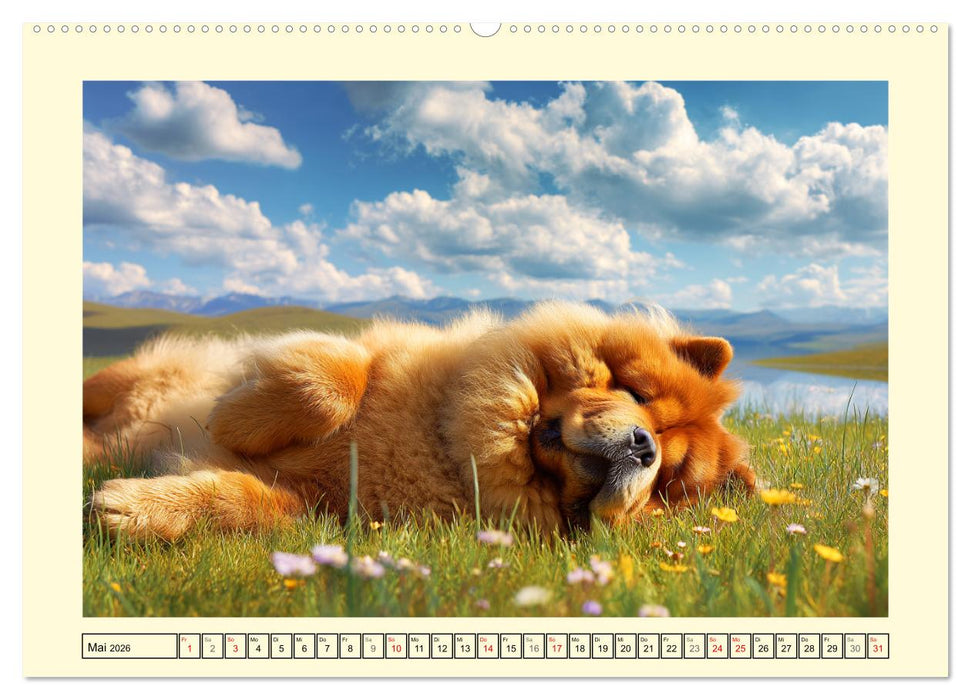 Chow Chow Momente. Fellpoesie aus dem Reich der Mitte (CALVENDO Premium Wandkalender 2026)