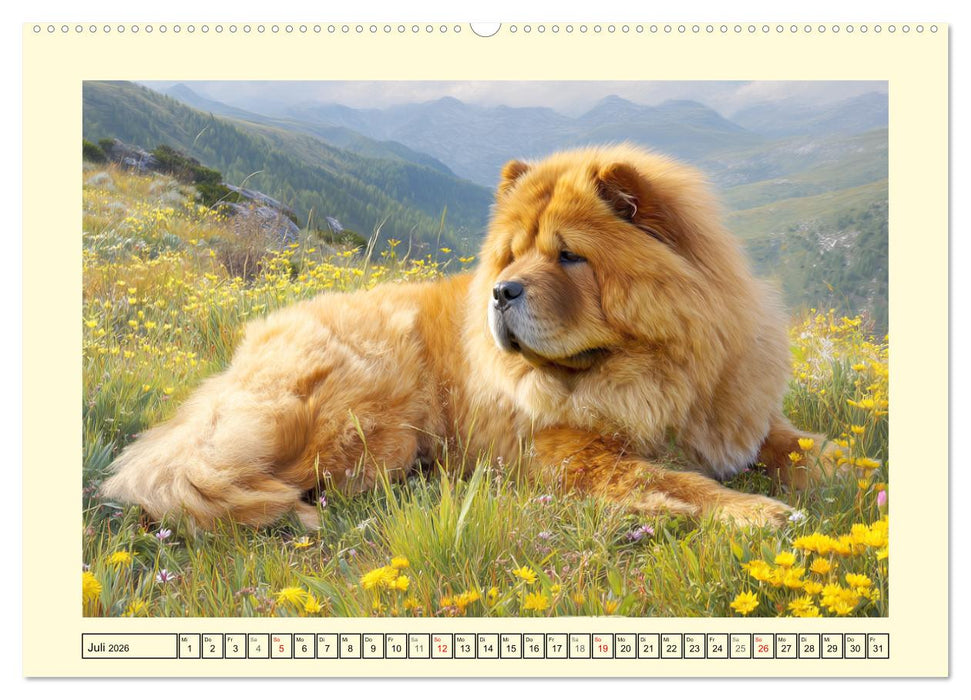 Chow Chow Momente. Fellpoesie aus dem Reich der Mitte (CALVENDO Premium Wandkalender 2026)