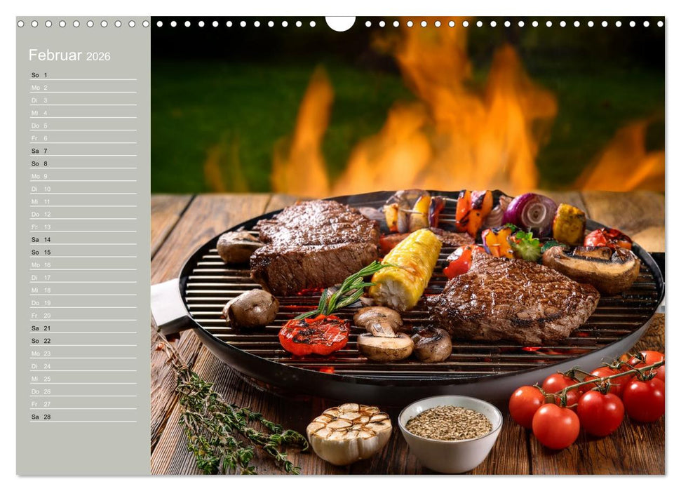 Der Grillkalender für echte Männer (CALVENDO Wandkalender 2026)