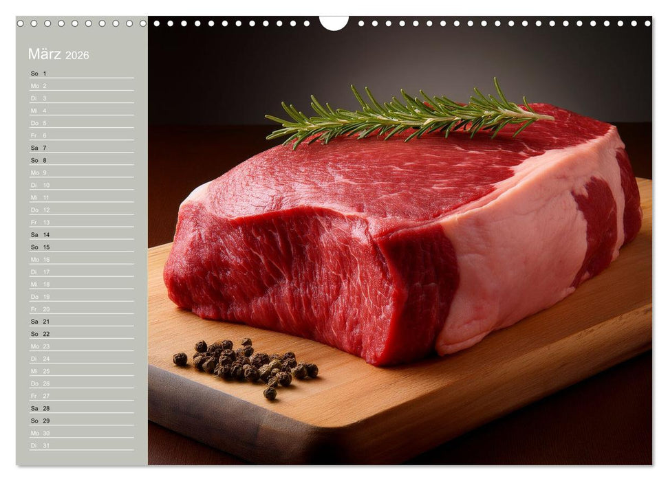 Der Grillkalender für echte Männer (CALVENDO Wandkalender 2026)
