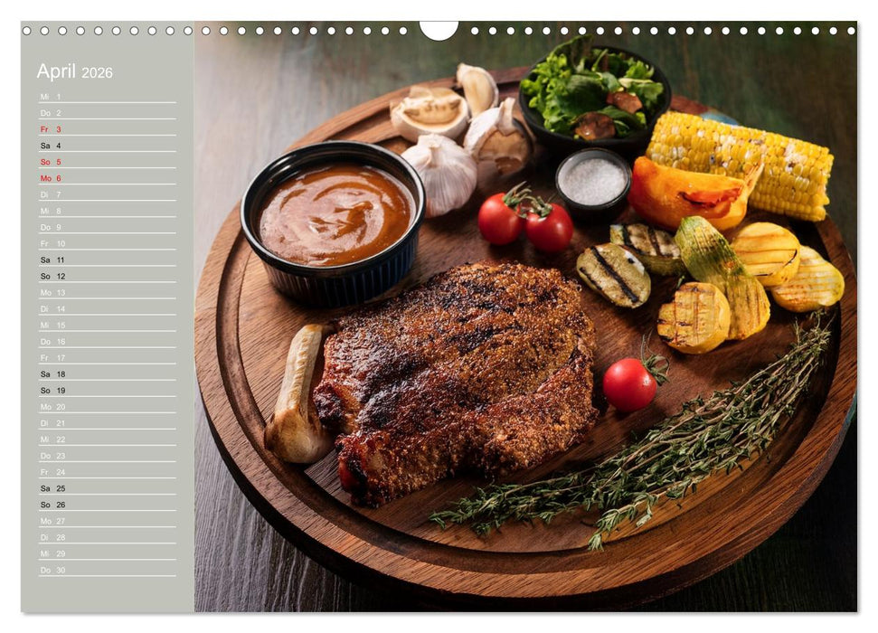Der Grillkalender für echte Männer (CALVENDO Wandkalender 2026)
