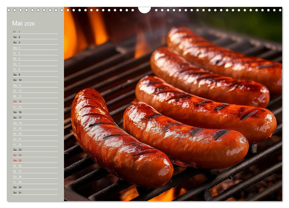 Der Grillkalender für echte Männer (CALVENDO Wandkalender 2026)