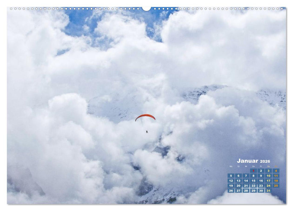 Paragliding: Der Traum vom Fliegen (CALVENDO Premium Wandkalender 2026)
