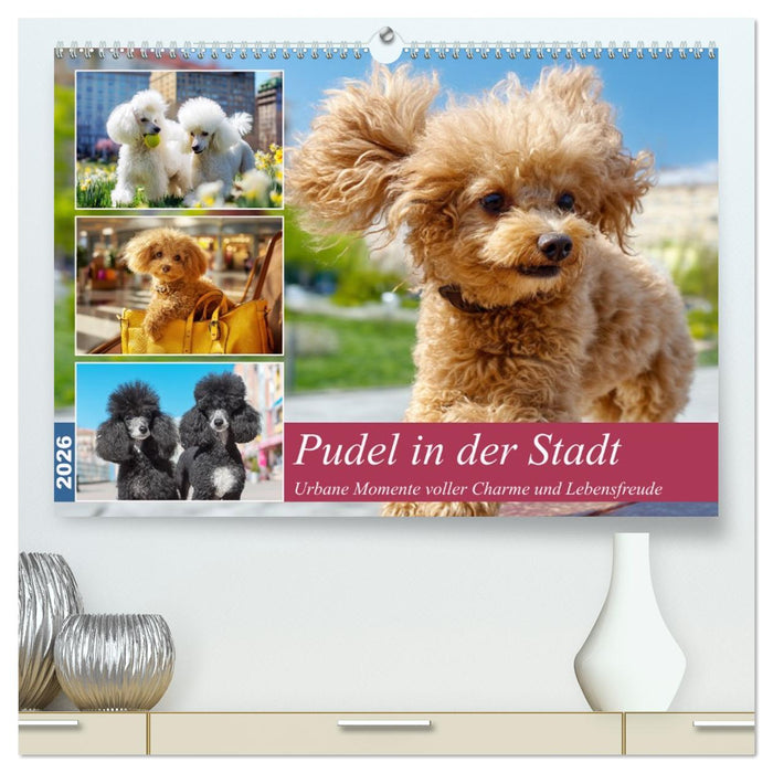 Pudel in der Stadt. Urbane Momente voller Charme und Lebensfreude (CALVENDO Premium Wandkalender 2026)