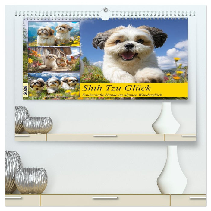 Shih Tzu Glück. Zauberhafte Hunde im alpinen Wanderglück (CALVENDO Premium Wandkalender 2026)