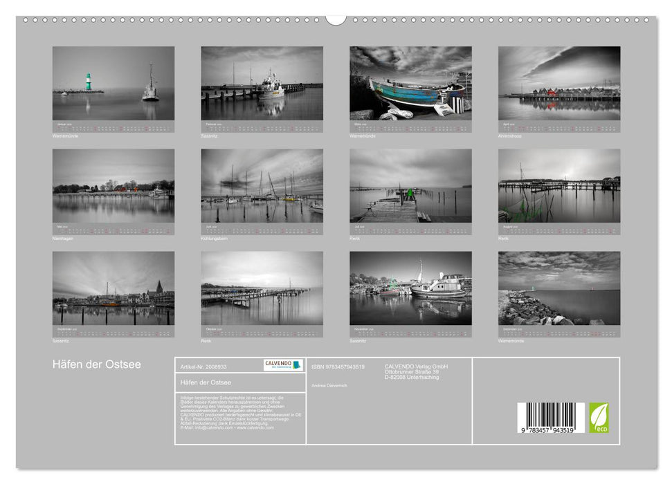 Häfen der Ostsee (CALVENDO Premium Wandkalender 2026)