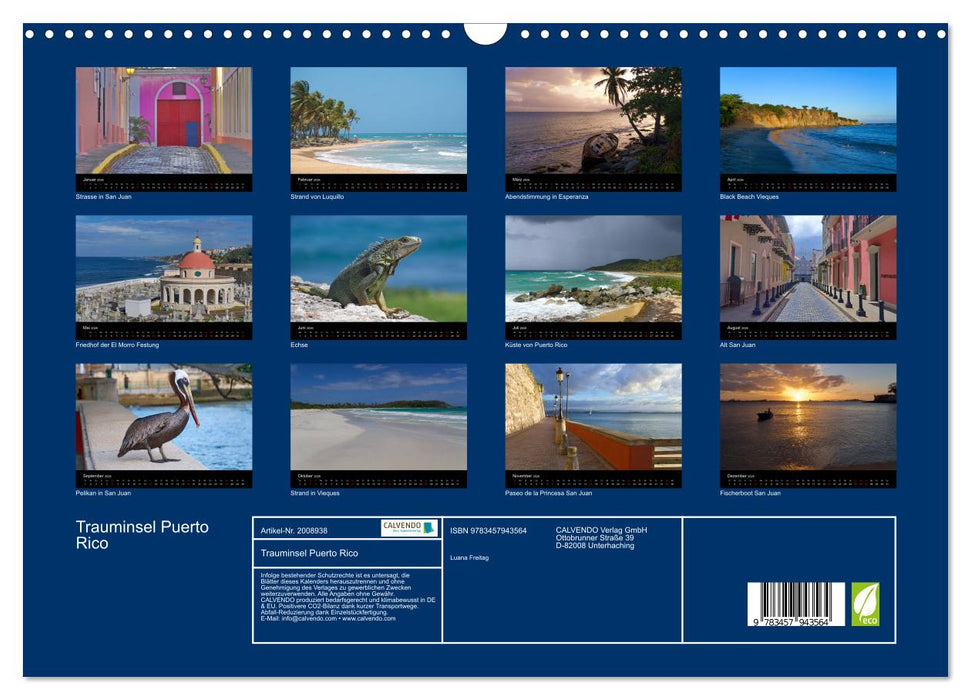 Trauminsel Puerto Rico (CALVENDO Wandkalender 2026)