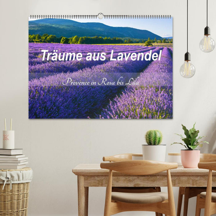 Träume aus Lavendel, Provence in Rosa bis Lila (CALVENDO Wandkalender 2026)