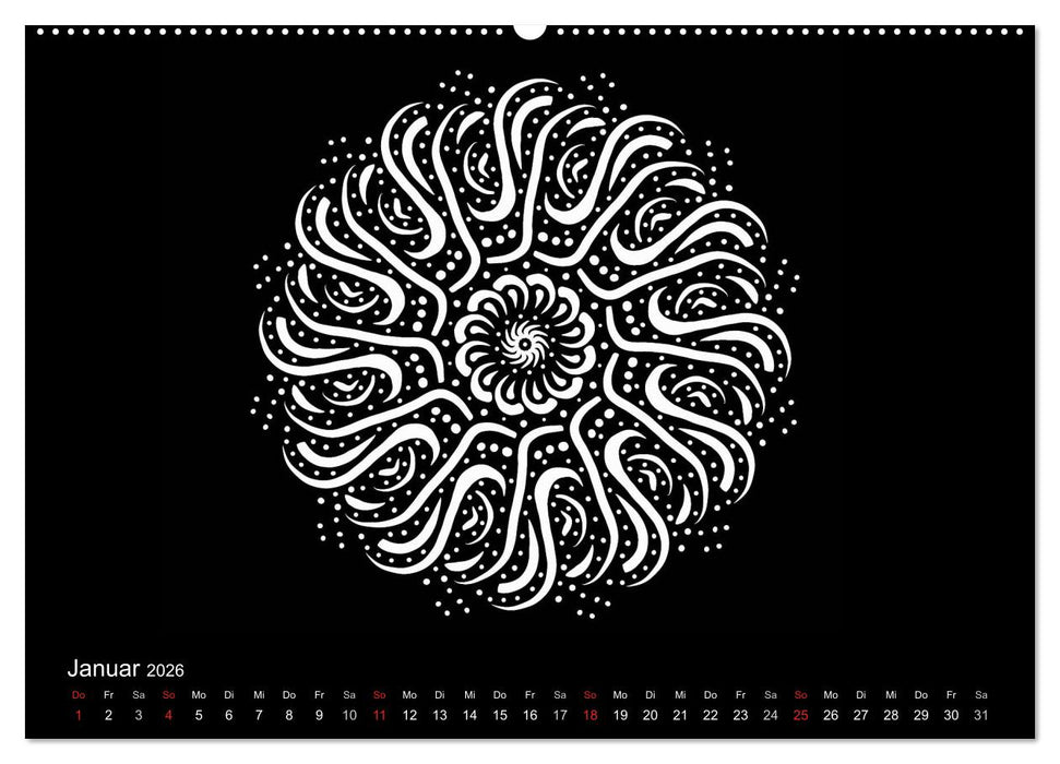Entspannung und Ruhe durch Mandalas (CALVENDO Premium Wandkalender 2026)