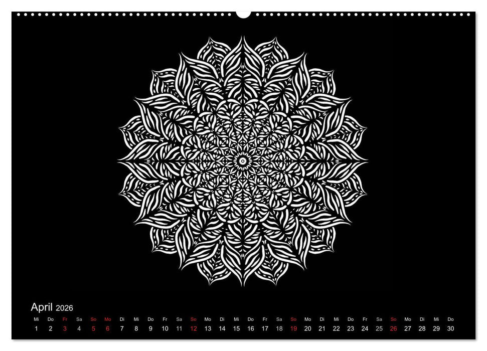 Entspannung und Ruhe durch Mandalas (CALVENDO Premium Wandkalender 2026)