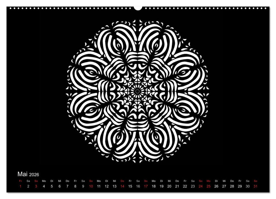 Entspannung und Ruhe durch Mandalas (CALVENDO Premium Wandkalender 2026)
