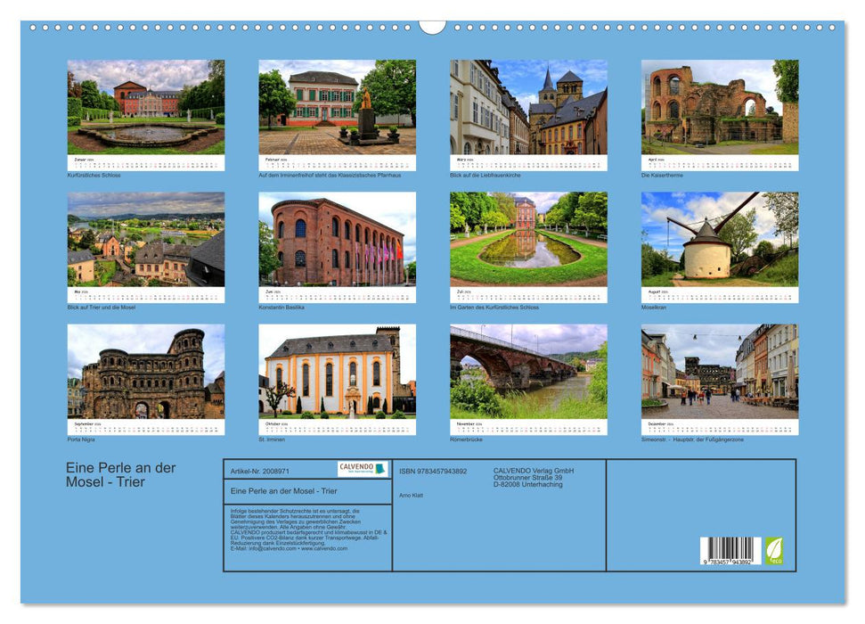 Eine Perle an der Mosel - Trier (CALVENDO Wandkalender 2026)