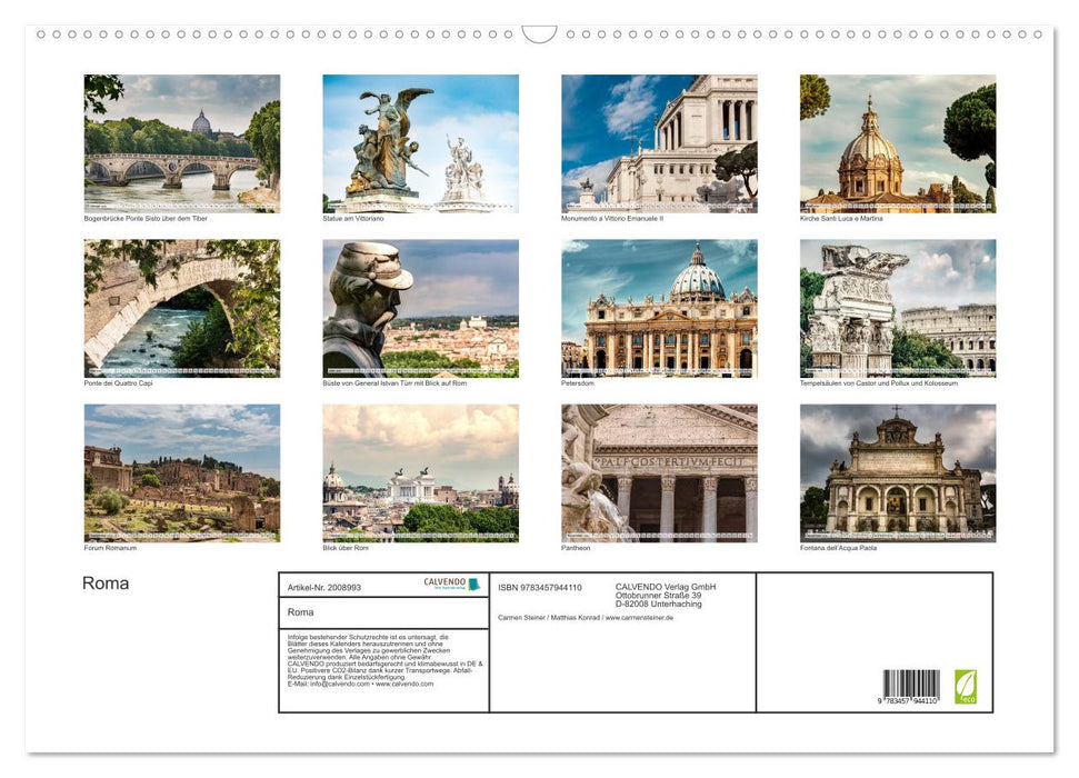 Roma (CALVENDO Wandkalender 2026)