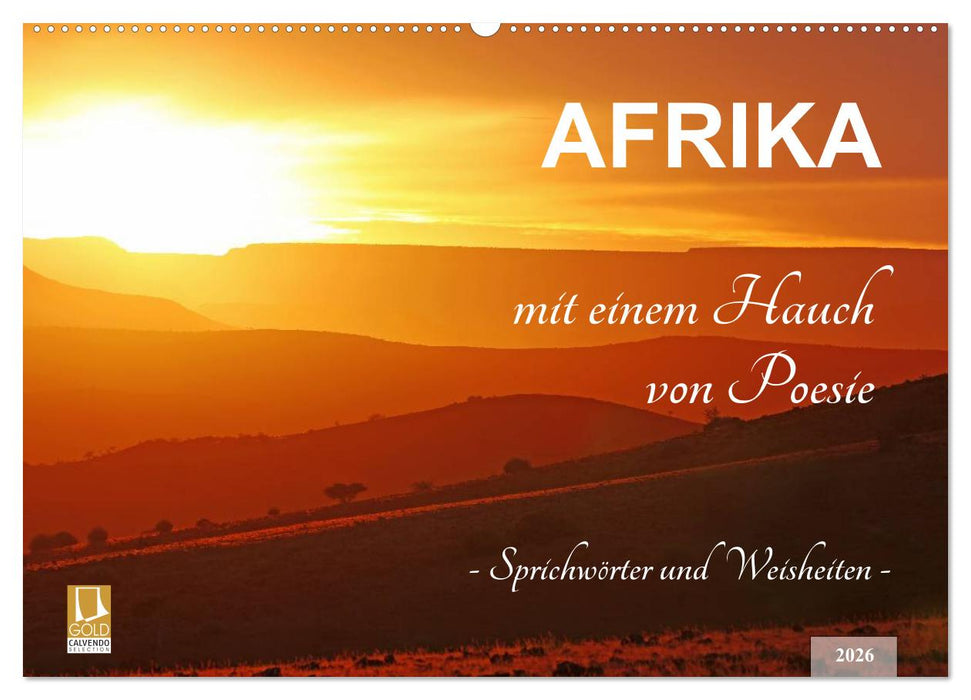 AFRIKA mit einem Hauch von Poesie (CALVENDO Wandkalender 2026)