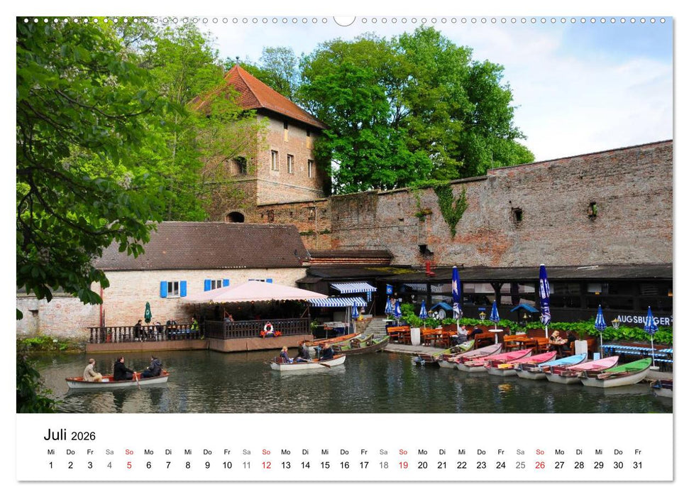Augsburg – Die Highlights der schwäbischen Metropole (CALVENDO Premium Wandkalender 2026)