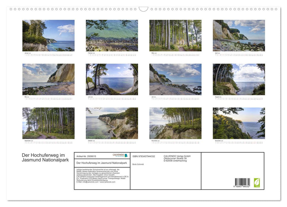Der Hochuferweg im Jasmund Nationalpark (CALVENDO Wandkalender 2026)