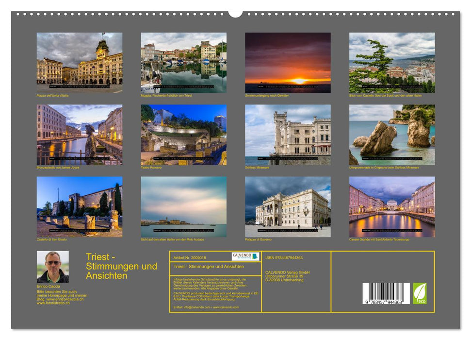 Triest - Stimmungen und Ansichten (CALVENDO Premium Wandkalender 2026)