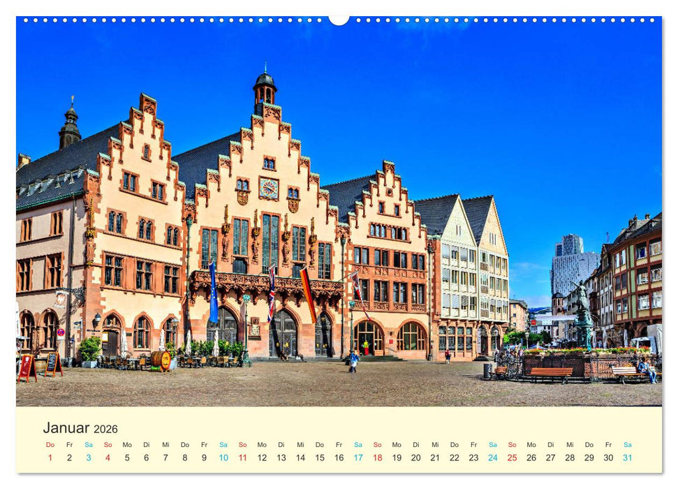 Frankfurt am Main - Finanzen und Geschichte (CALVENDO Premium Wandkalender 2026)