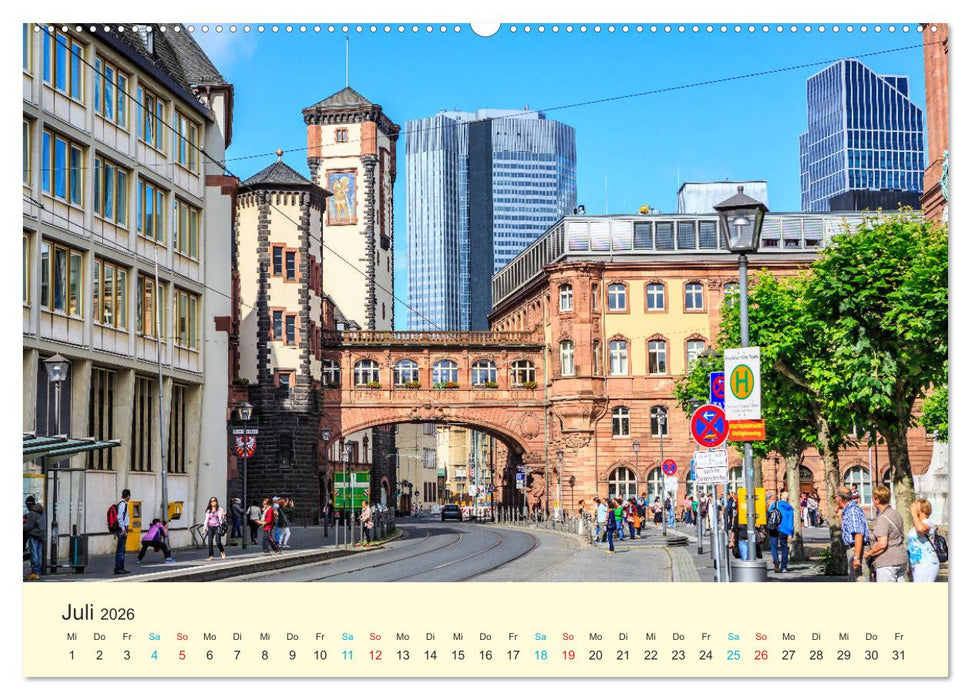 Frankfurt am Main - Finanzen und Geschichte (CALVENDO Premium Wandkalender 2026)