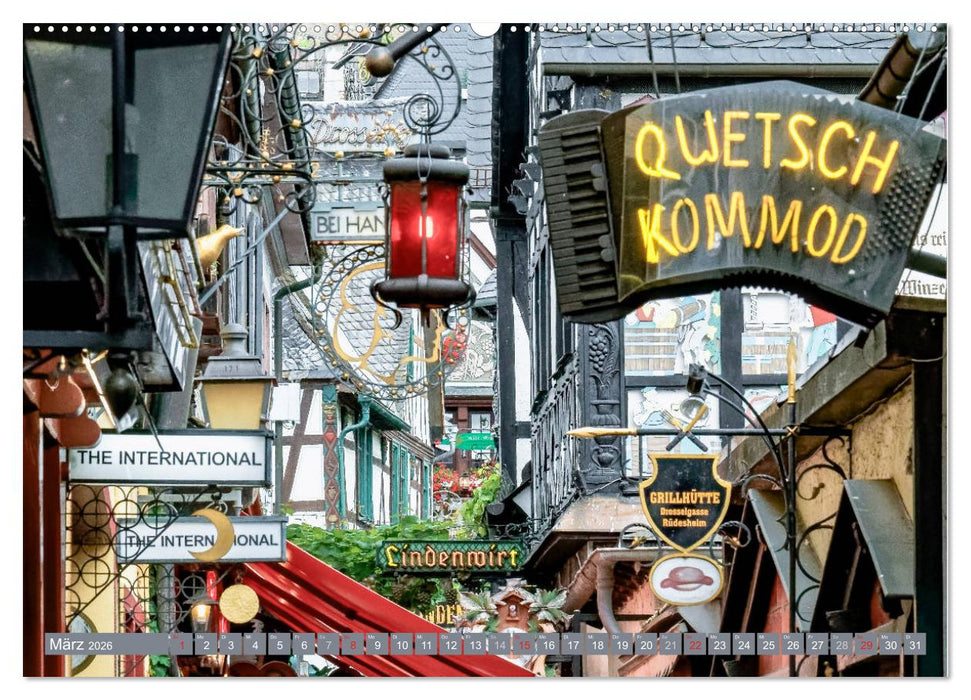 Rüdesheim - Rhein, Riesling, Romantik (CALVENDO Wandkalender 2026)