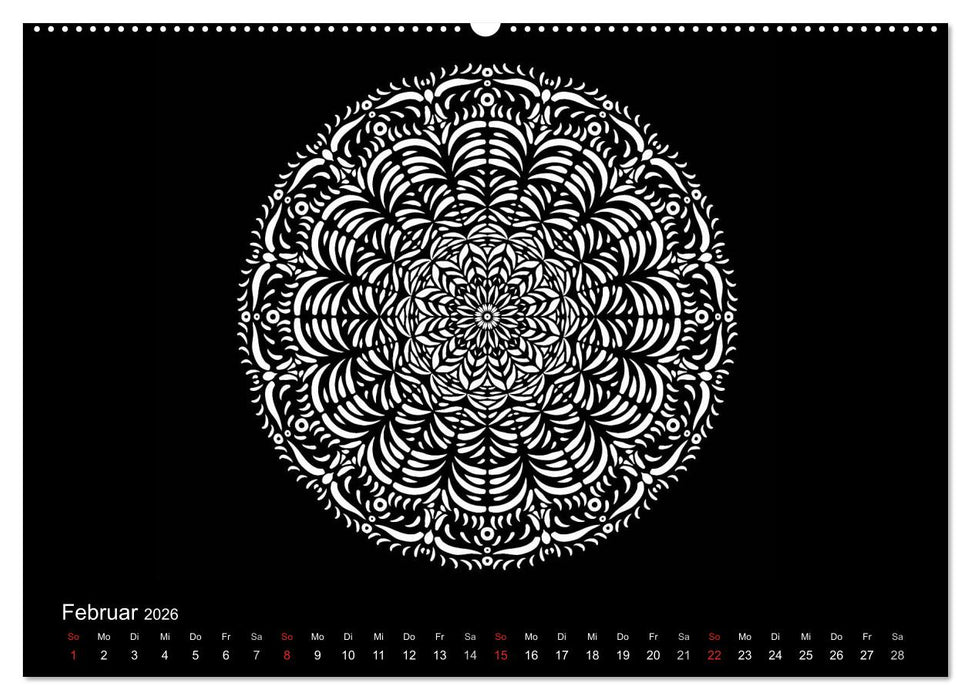 Entspannung und Ruhe durch Mandalas (CALVENDO Wandkalender 2026)