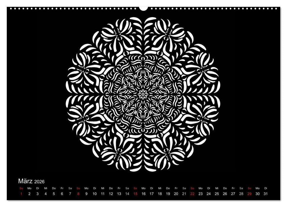 Entspannung und Ruhe durch Mandalas (CALVENDO Wandkalender 2026)