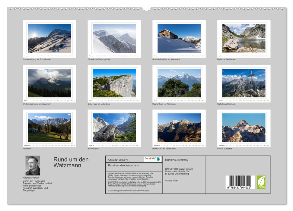 Rund um den Watzmann (CALVENDO Premium Wandkalender 2026)