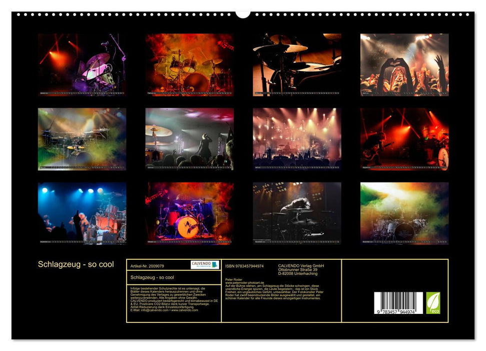 Schlagzeug - so cool (CALVENDO Premium Wandkalender 2026)
