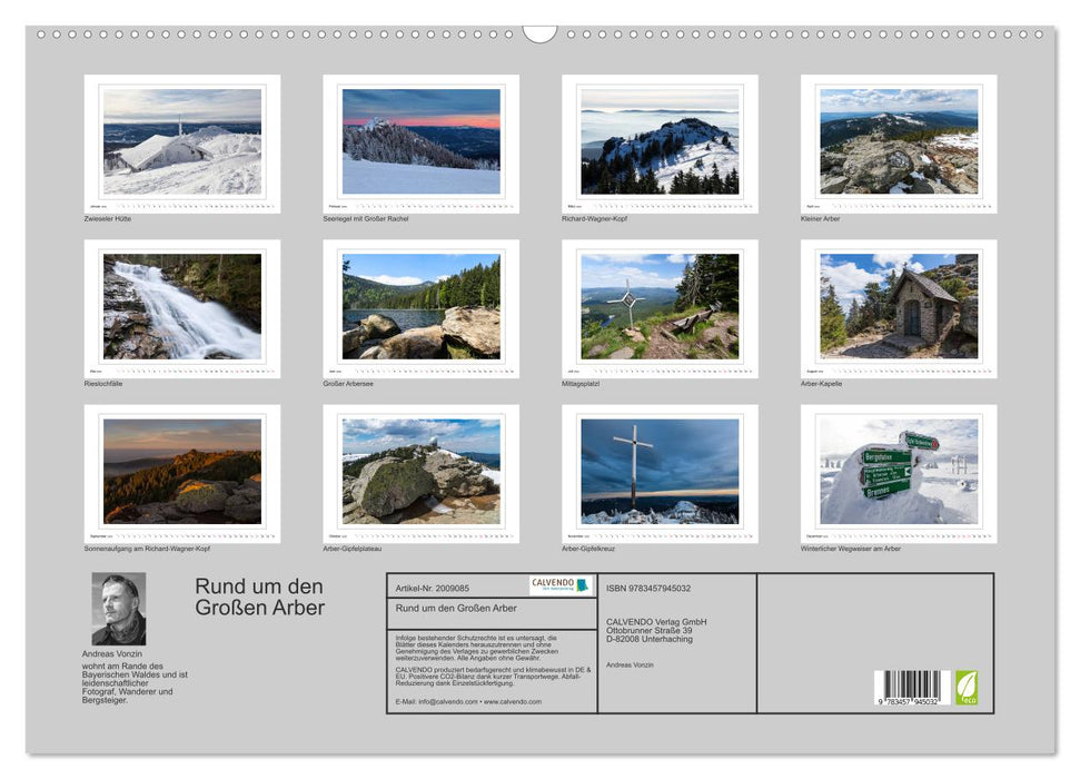 Rund um den Großen Arber (CALVENDO Wandkalender 2026)