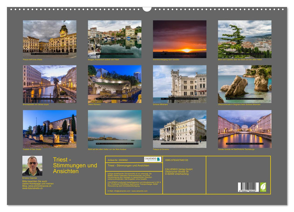 Triest - Stimmungen und Ansichten (CALVENDO Wandkalender 2026)