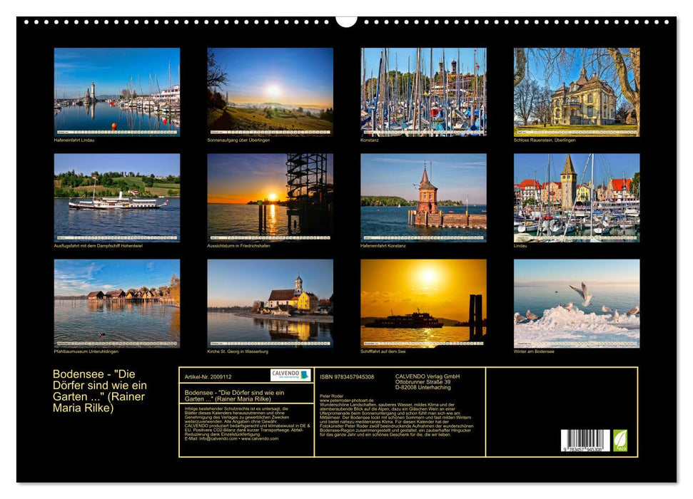 Bodensee - "Die Dörfer sind wie ein Garten ..." (Rainer Maria Rilke) (CALVENDO Wandkalender 2026)