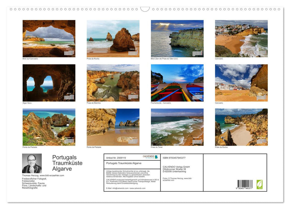 Portugals Traumküste Algarve (CALVENDO Wandkalender 2026)