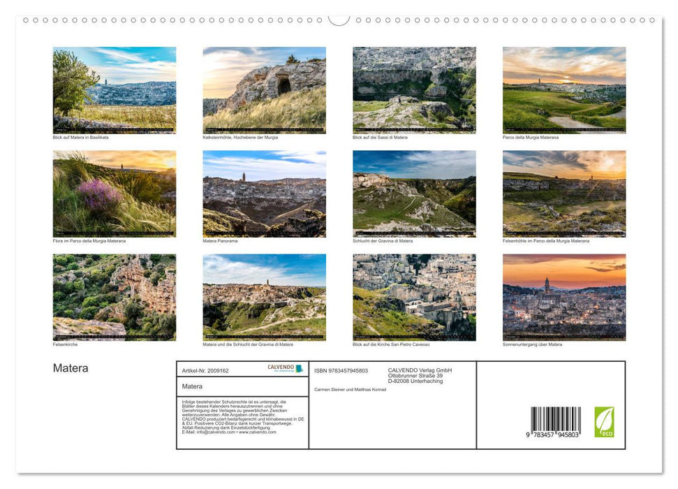 Matera (CALVENDO Premium Wandkalender 2026)