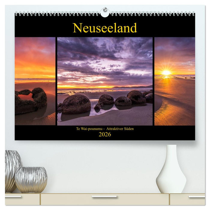 Neuseeland - Attraktiver Süden (CALVENDO Premium Wandkalender 2026)