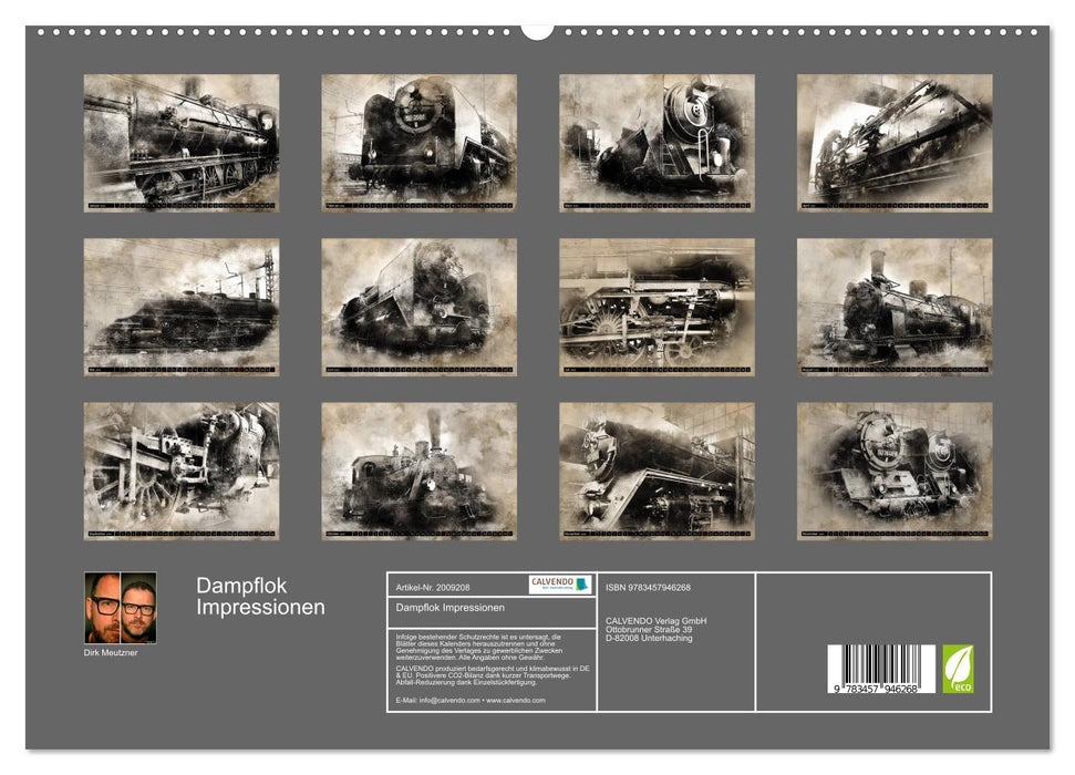 Dampflok Impressionen (CALVENDO Premium Wandkalender 2026)