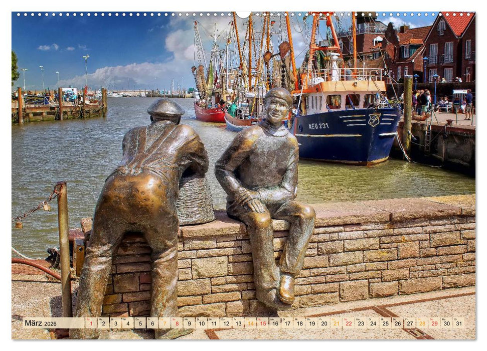 Schöne Häfen in Deutschland von Greetsiel bis Lindau (CALVENDO Wandkalender 2026)