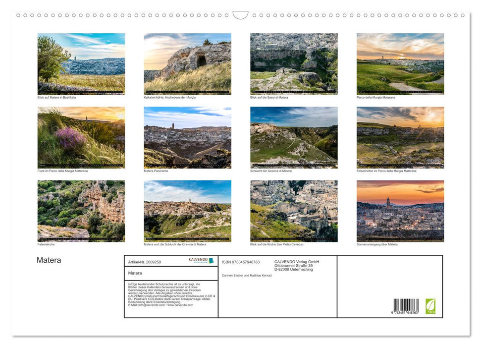 Matera (CALVENDO Wandkalender 2026)
