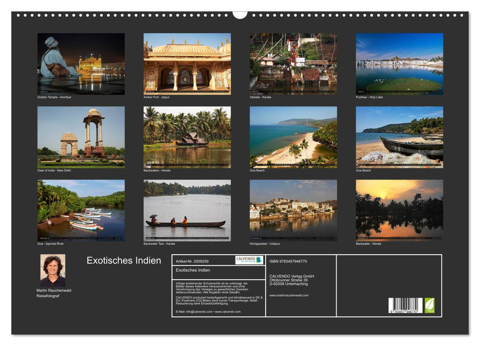 Exotisches Indien (CALVENDO Wandkalender 2026)