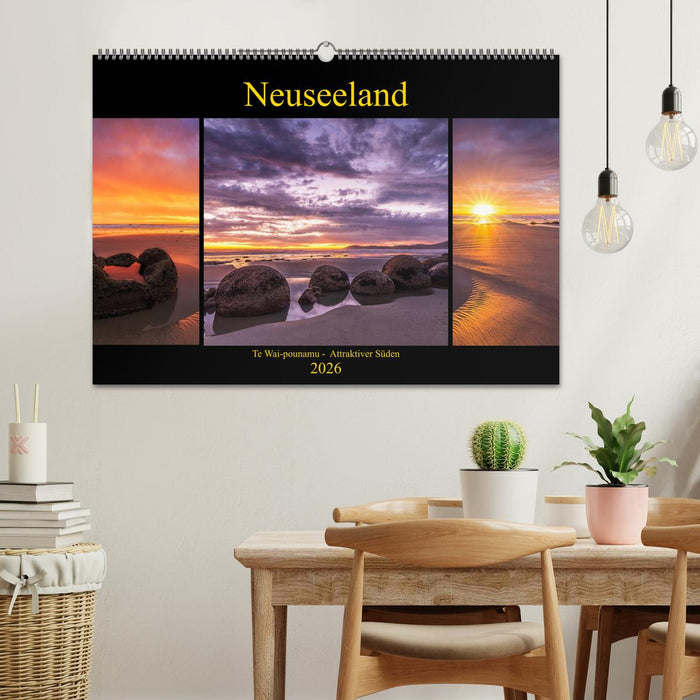 Neuseeland - Attraktiver Süden (CALVENDO Wandkalender 2026)