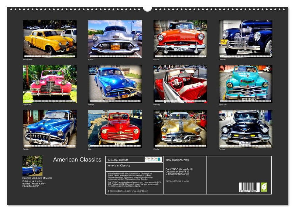 American Classics (CALVENDO Wandkalender 2026)
