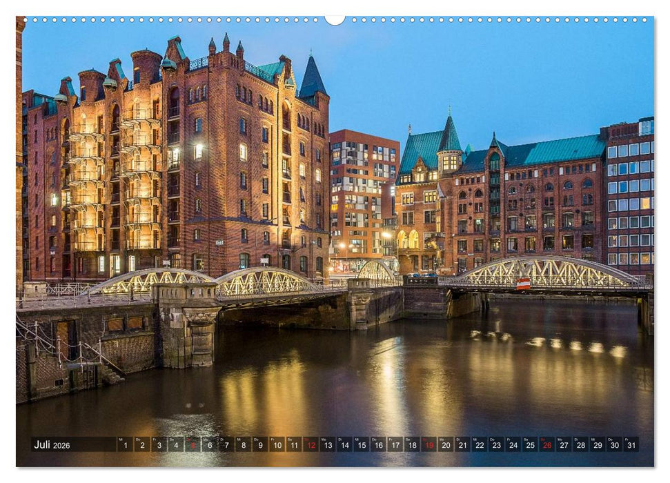 Die Speicherstadt (CALVENDO Premium Wandkalender 2026)