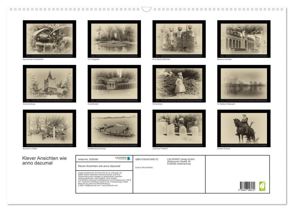 Klever Ansichten wie anno dazumal (CALVENDO Wandkalender 2026)