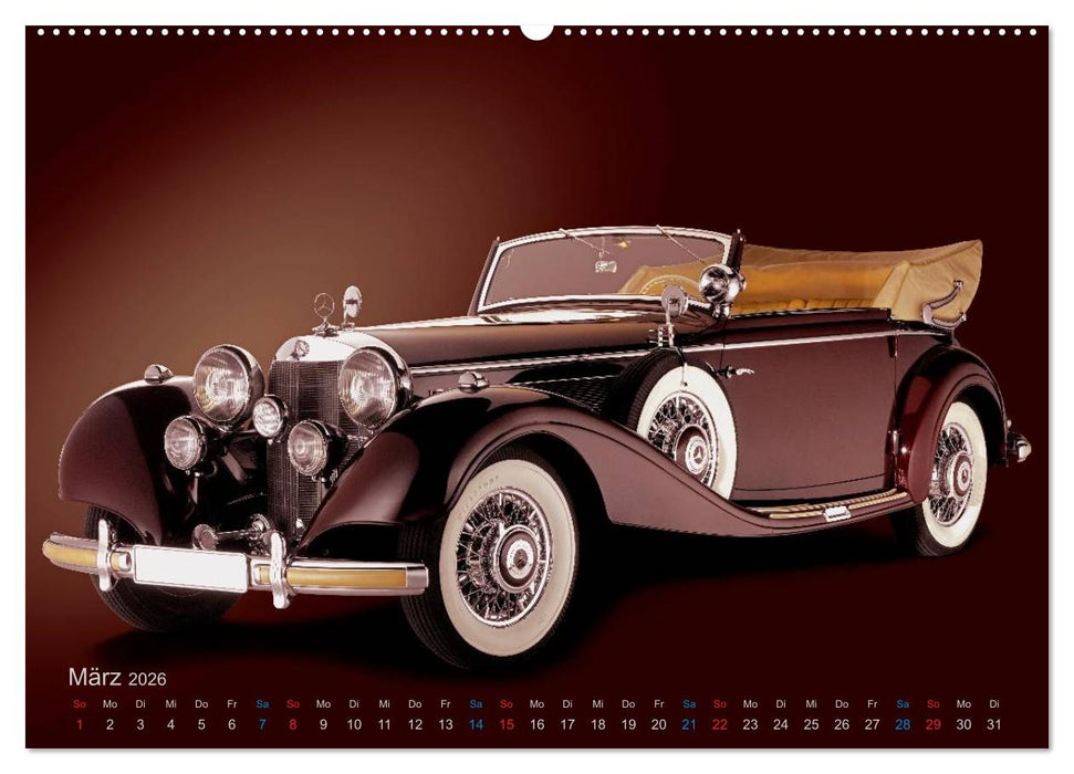 Zeitlose Ästhetik Oldtimer-Fotografien von Wolf Kloss (CALVENDO Premium Wandkalender 2026)