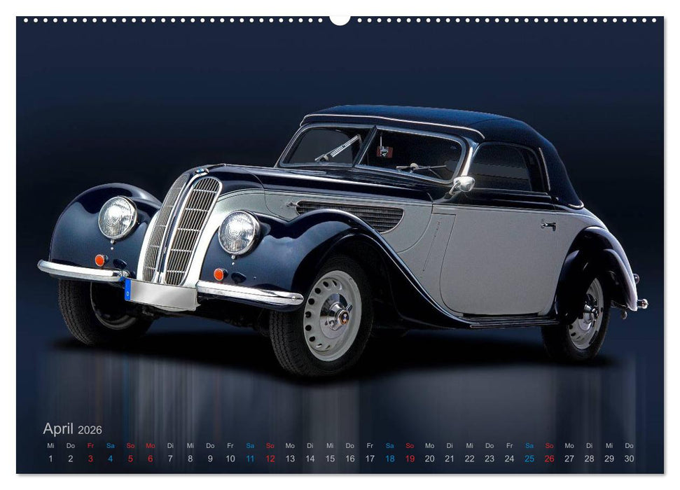Zeitlose Ästhetik Oldtimer-Fotografien von Wolf Kloss (CALVENDO Premium Wandkalender 2026)